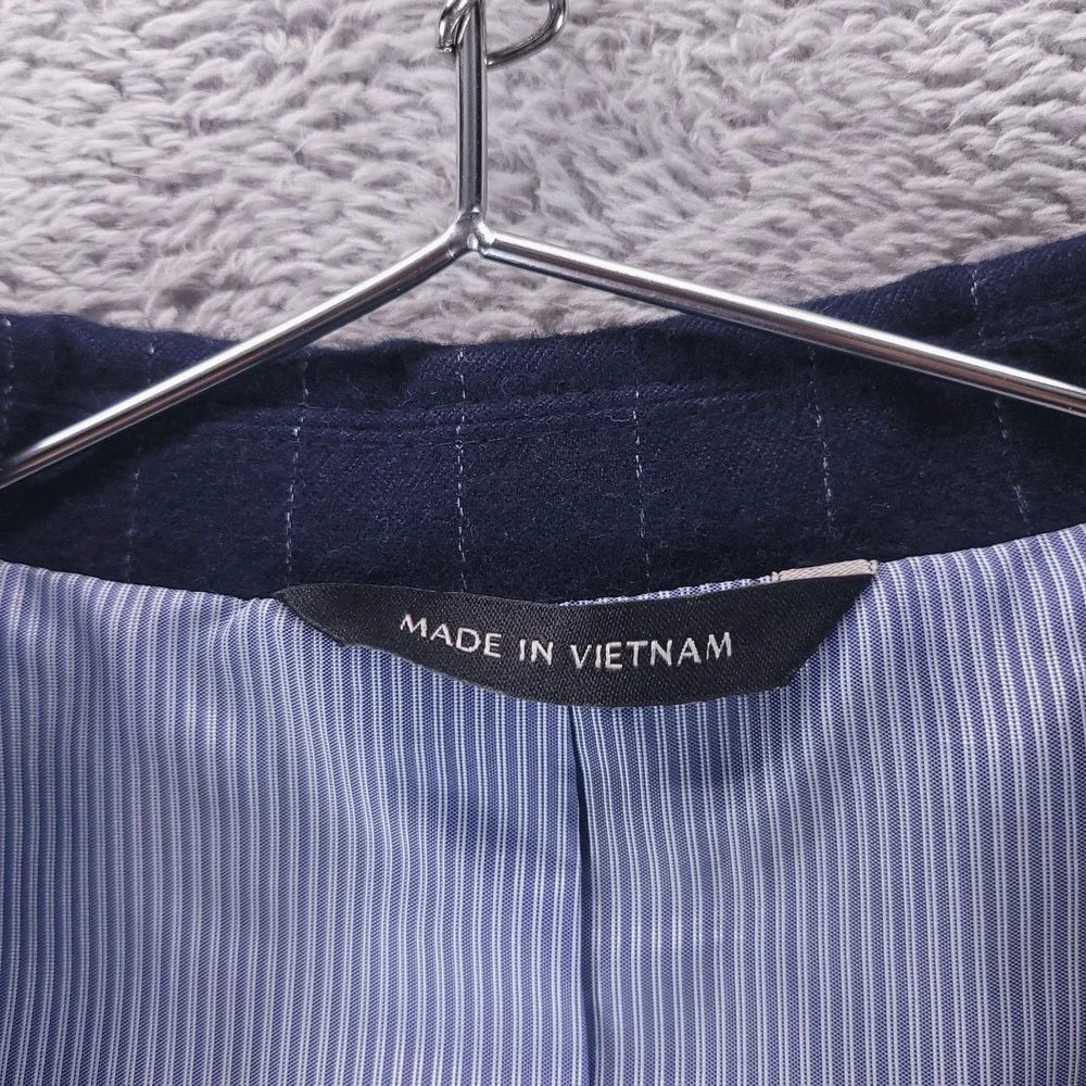 Banana Republic Suit Jacket Mens‎ 42R Blue Pinstripe Tailored Slim Fit Stretch